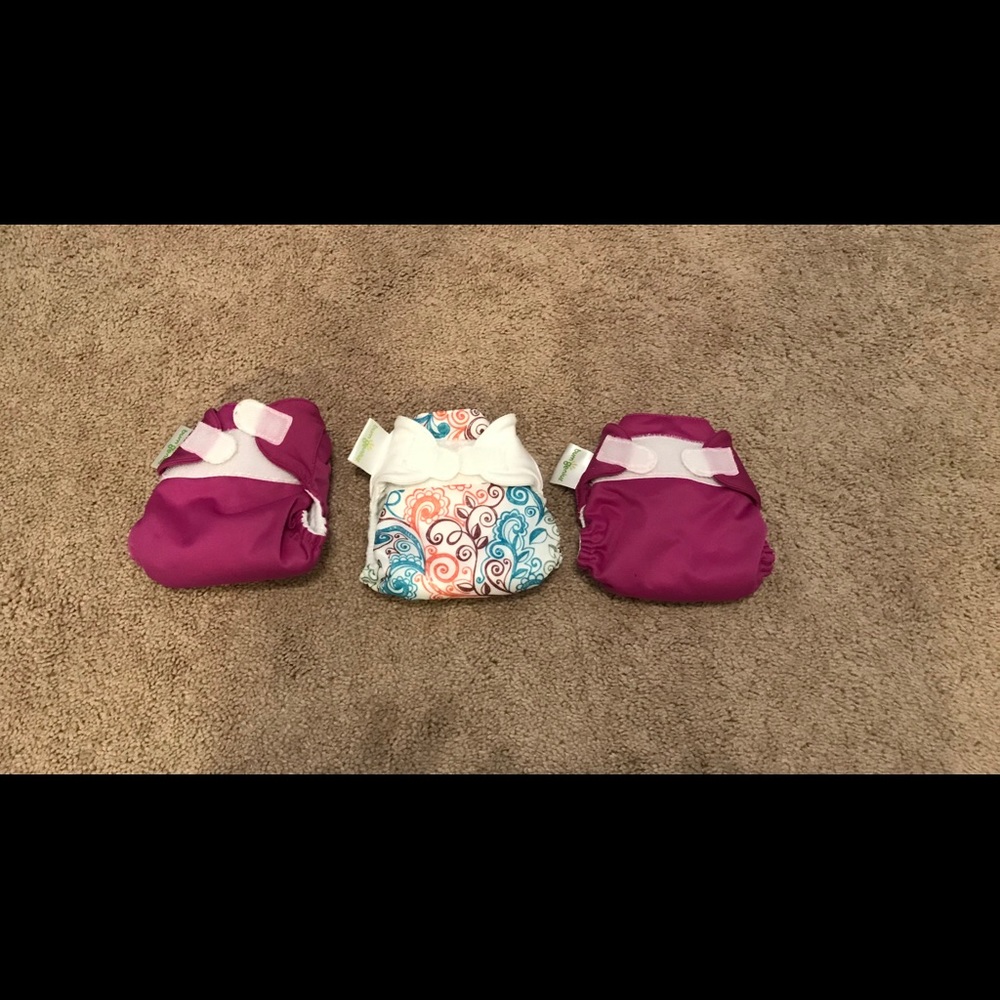 3 Bumgenius NB cloth diapers